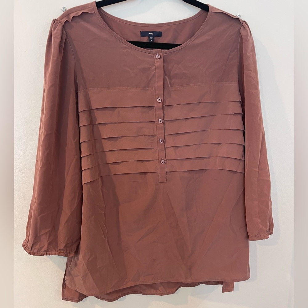 GAP blouse long sleeves in brown size L